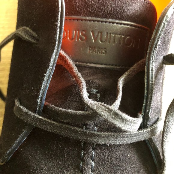 Louis Vuitton Men's Navy Suede Boots- - Picture 5 of 16